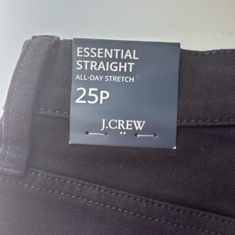 J. Crew Black Essential Straight Jeans 25P NWT